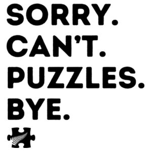 Sorry.Can't.Puzzles.Bye. - Mug Design